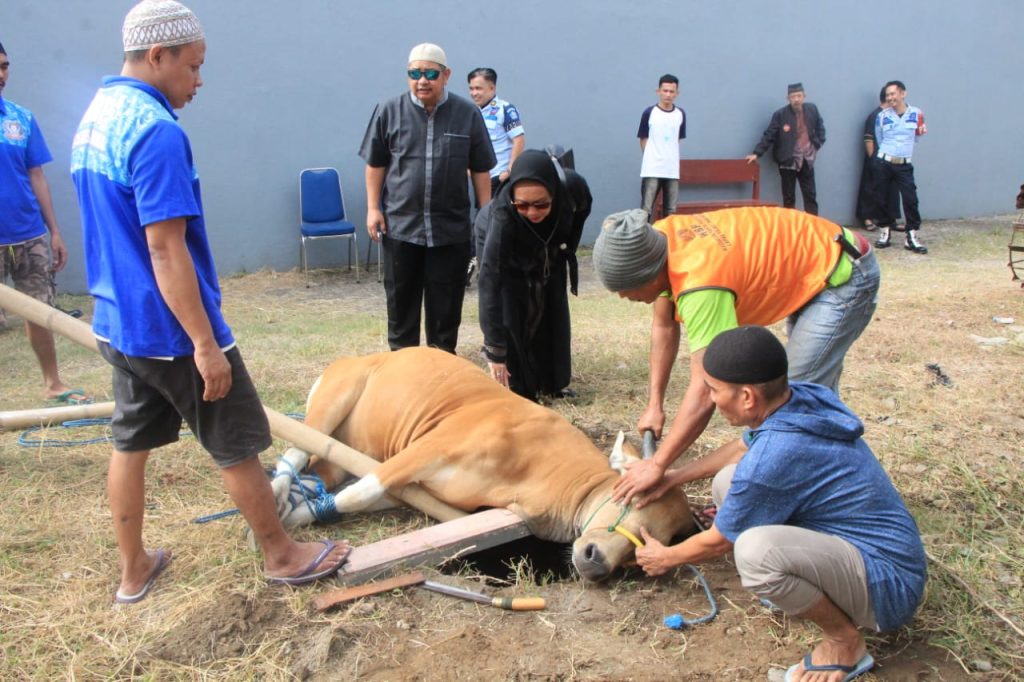 Lapas Makassar Kemenkumham Sulsel Sembelih Hewan Qurban