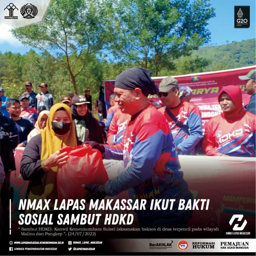 Nmax Lapas Makassar Kanwil Kemenkumham Sulsel Ikut Bakti Sosial HDKD