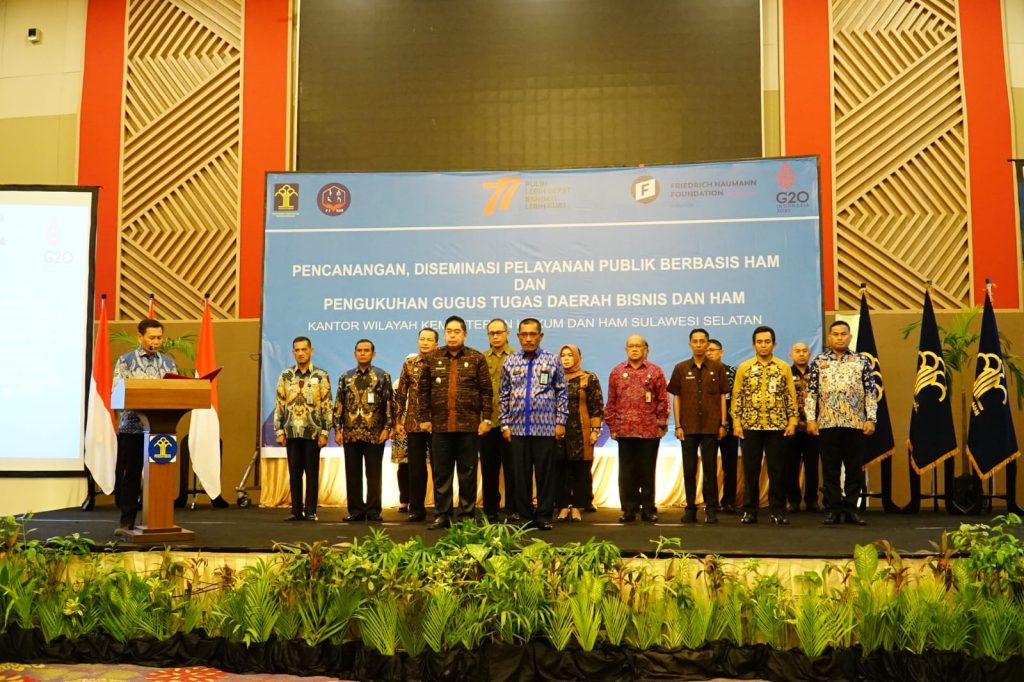 Dirjen HAM Kukuhkan Gugus Tugas Daerah Bisnis dan HAM Kanwil Kemenkumham Sulsel