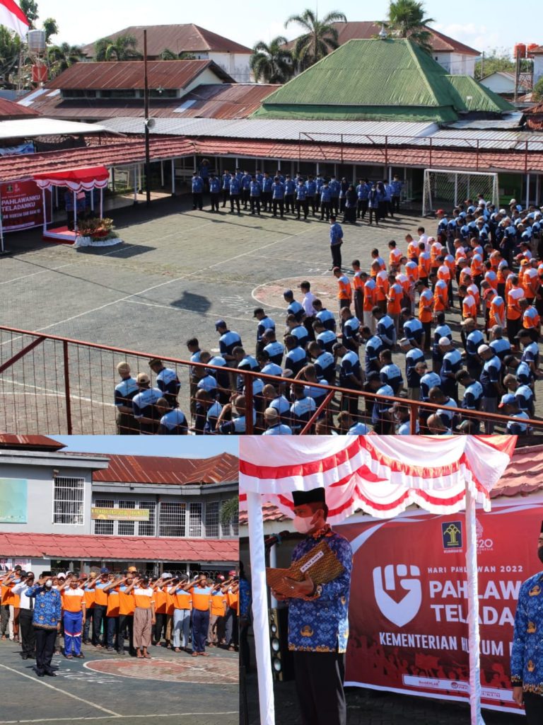 Lapas Narkotika Kelas IIA Sungguminasa Peringati Hari Pahlawan Bersama WBP