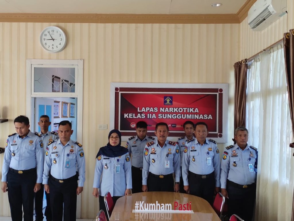 Lapas Narkotika Sungguminasa Ikuti Upacara Hari Bela Negara dan Kesiapan Pengamanan Nataru