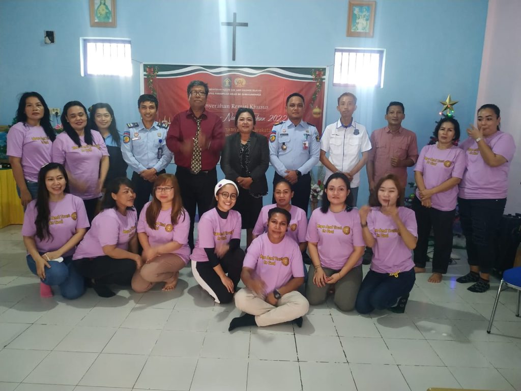 Penuh Khidmat, Warga Binaan LPP Sungguminasa ikuti Perayaan Ibadah Natal Tahun 2022