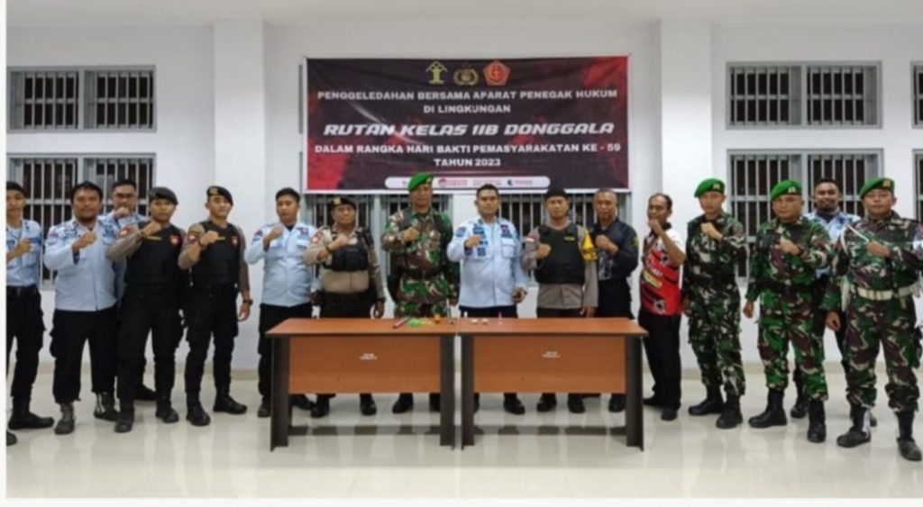 Rutan Donggala Lakukan Pembersihan Lingkungan dan Penggeledahan Blok Hunian