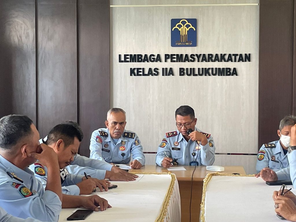 Menjelang Hari Raya Idul Fitri 1444.H KADIVPAS Kumham Sulsel Kepada Lapas Bulukumba