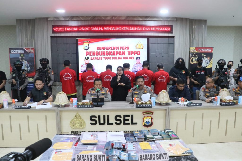 Polda Sulsel Ungkap Kejahatan perdagangan orang, Kapolda: Pelaku Iming-imingi Kerja dan Gaji Memuaskan
