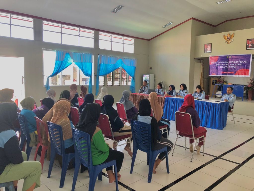 Warga Binaan LPP Sungguminasa Ikuti Public Campaign Anti Gratifikasi Bapas Kelas I Makassar