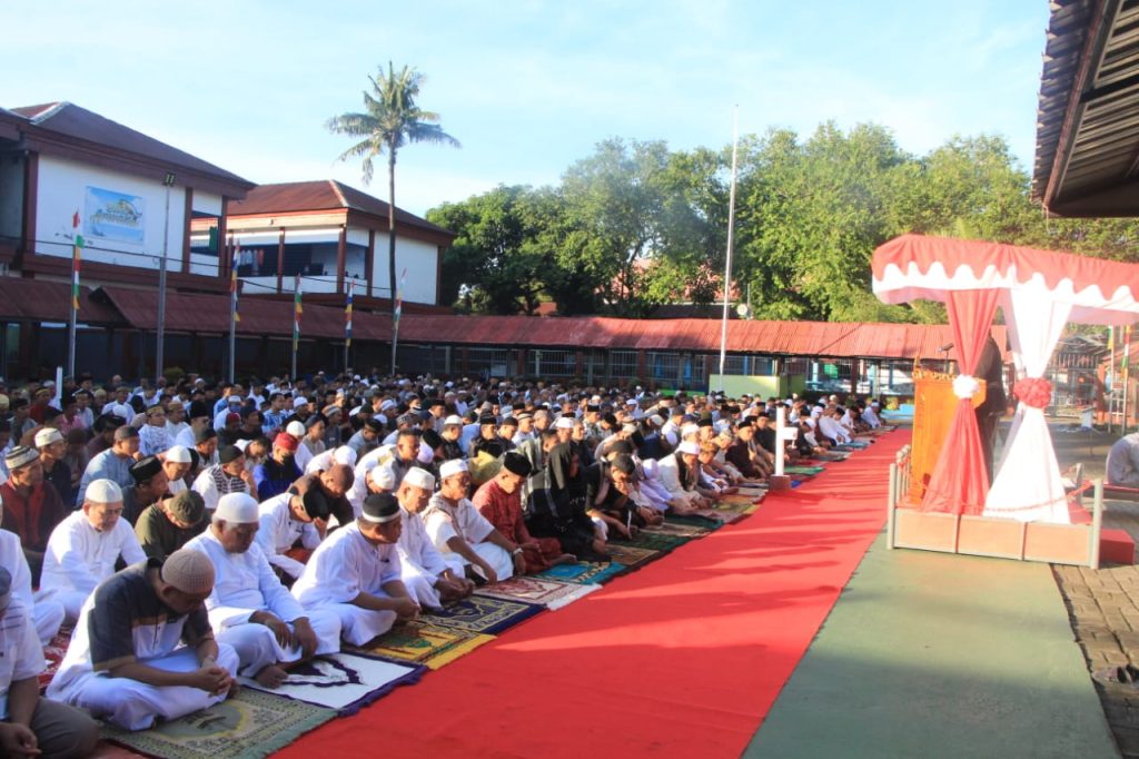 Petugas dan WBP Lapas Makassar Gelar Shalat Idul Adha 1444 H