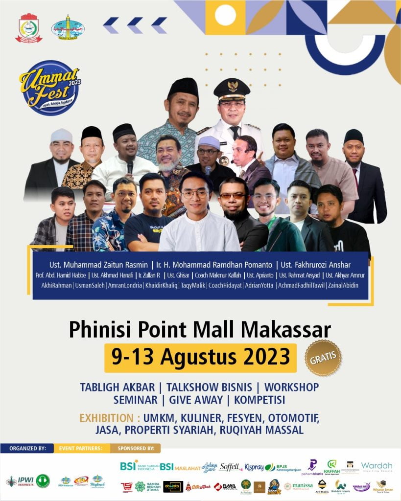 UMMAT FEST 2023 Bakal Digelar di Mall PIPO Makassar, 9-13 Agustus