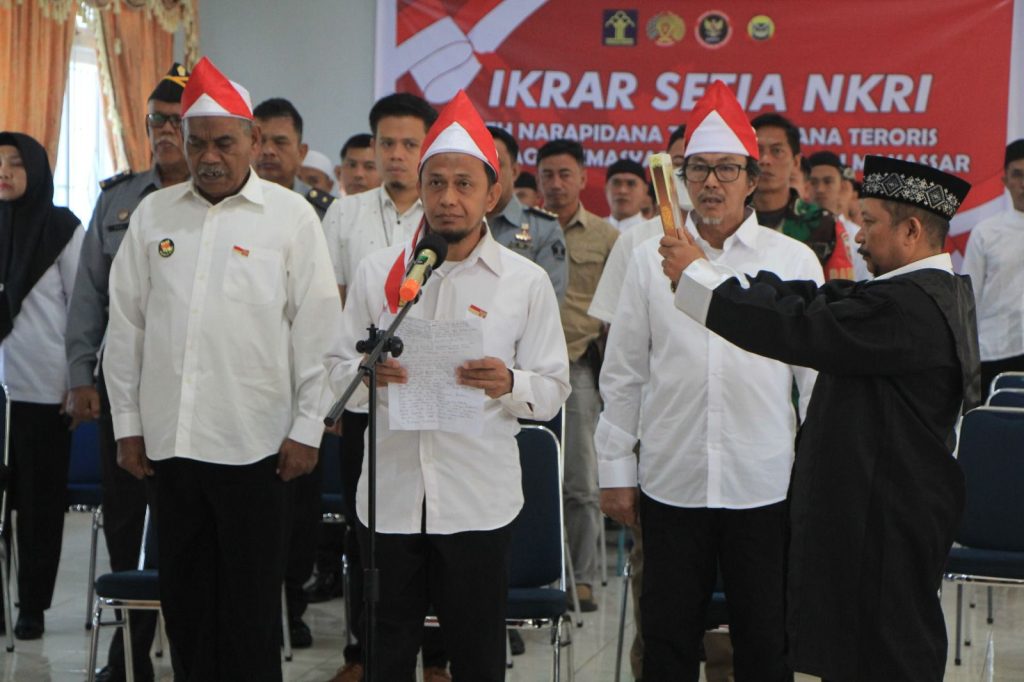 3 Orang Napiter Lapas Makassar Nyatakan Ikrar Setia NKRI