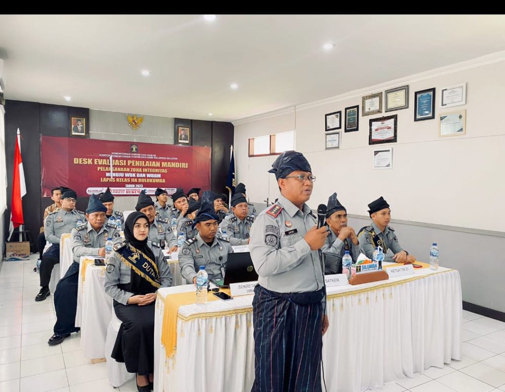 Optimis Raih WBK, Lapas Bulukumba Ikuti Wawancara Desk Evaluasi TPM Itjen Kemenkumham