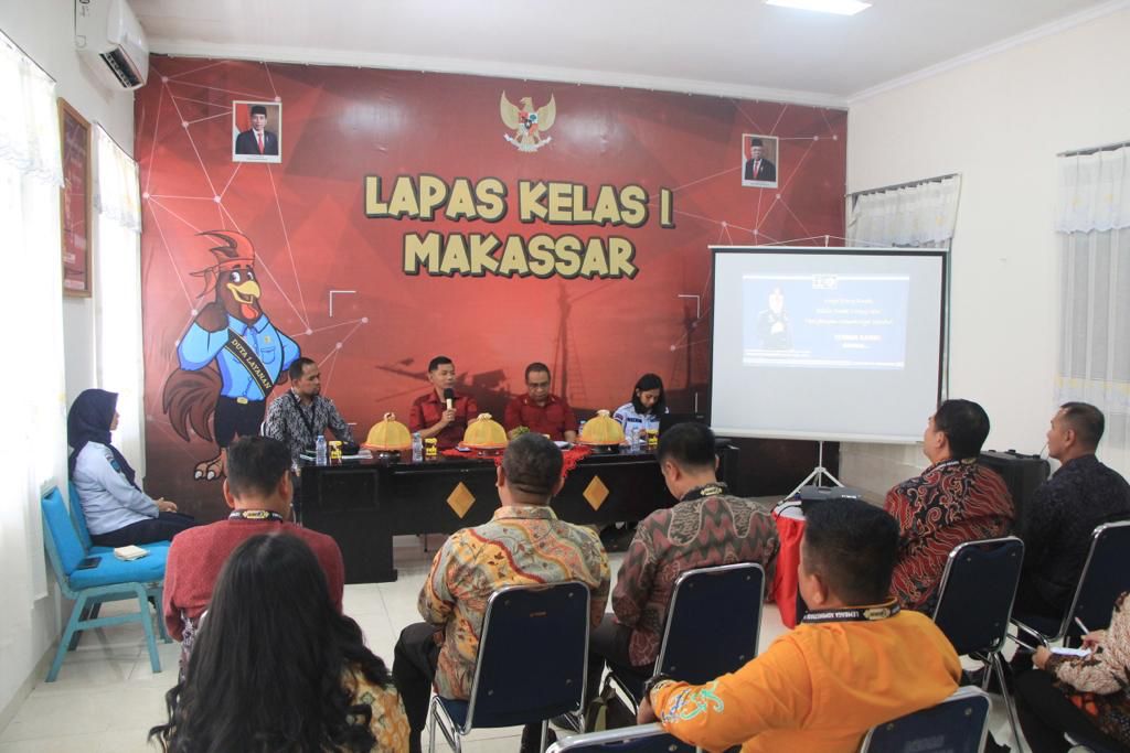 Lapas Kelas I Makassar Terima Kunjungan Peserta Diklat Pim Pengawas Angkatan II Puslatbang KDOD Tahun 2023