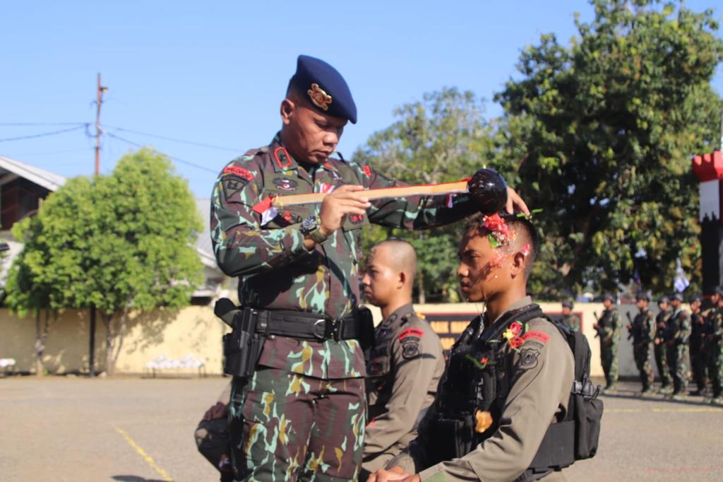 Yon C Sambut Delapan Personel Bintara Baru, Ini Pesan Komandan Brimob