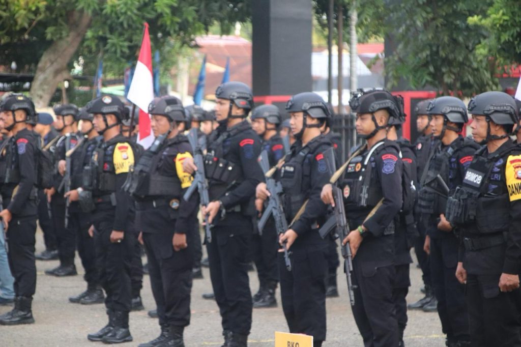 127 Personel Brimob Bone Disebar 4 Wilayah Polres Jajaran