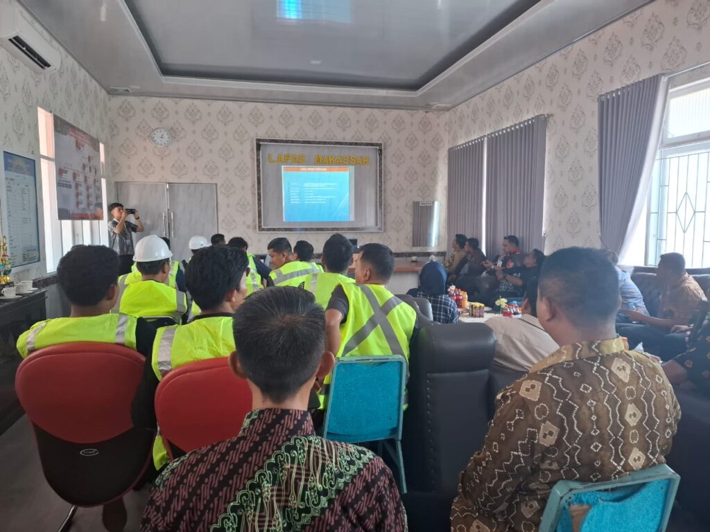 Tim PU Kota Makassar Gelar Rapat Lanjutan Pembangunan Masjid, dapur dan Aula di Lapas Kelas 1 Makassar