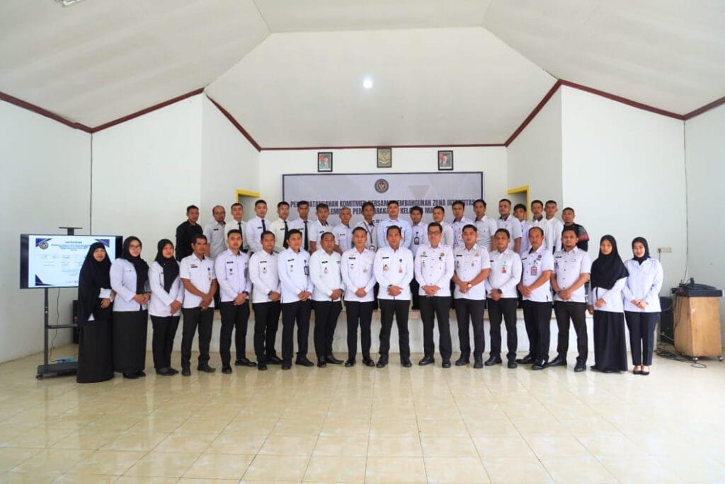 Perkuat Komitmen Bersama, Lapas Maros Laksanakan Penandatangan Pembangunan Zona Integritas