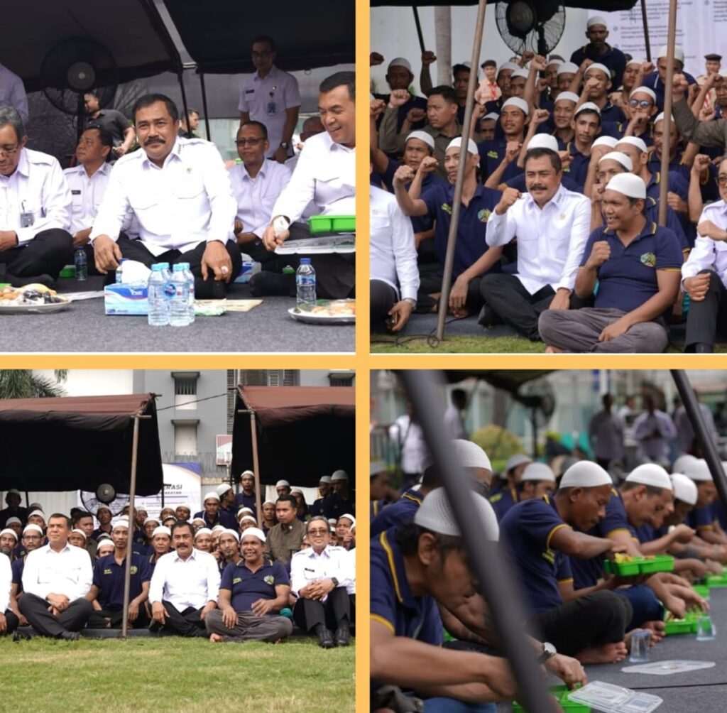 Jaling Kebersamaan Tanpa Batas : Lapas Maros Ikuti Kegiatan Makan Bersama Menteri Imigrasi dan Pemasyarakatan dan Warga Binaan Rutan Cipinang Secara Virtual