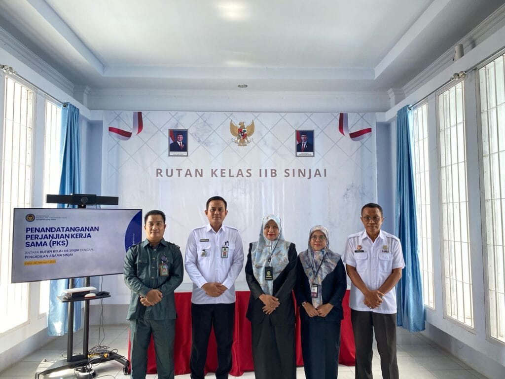 Siap Hadirkan Persidangan Online, Rutan Sinjai dan Pengadilan Agama Sinjai Tanda Tangani Perjanjian Kerja Sama