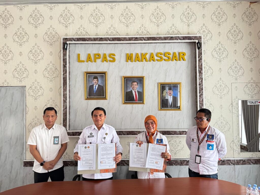 Lapas Makassar dan SPNF PKBM Kader Bangsa Sepakati Kerja dalam Memberikan Program Kejar Paket untuk WBP