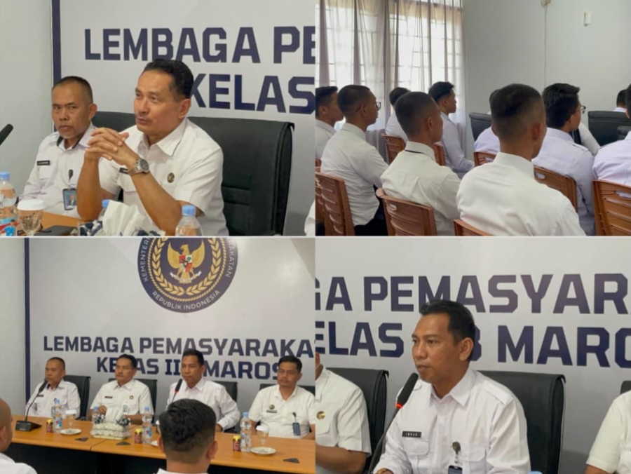 PK Ahli Utama Ditjenpas Berikan Pengarahan di Lapas Kelas IIB Maros, Perkuat Sinergi dan Kinerja