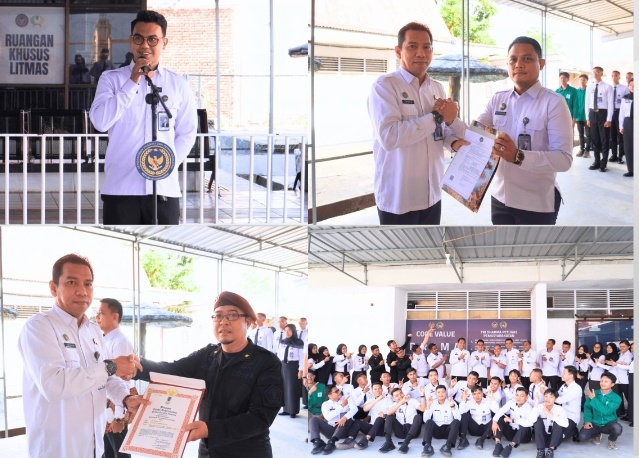Kalapas Maros Pimpin Apel Pelepasan Pejabat dan Pemberian Penghargaan