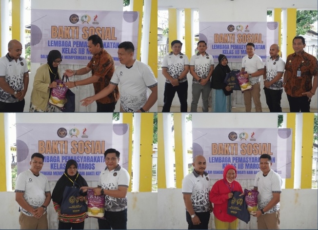Lapas Kelas IIB Maros Laksanakan Bakti Sosial Peringati Hari Bakti Kemenimipas Tahun 2025