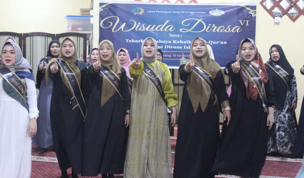 Wisuda Dirosa Ke-VI Lapas Perempuan Sungguminasa, Wujud Nyata Pembinaan Kepribadian Warga Binaan