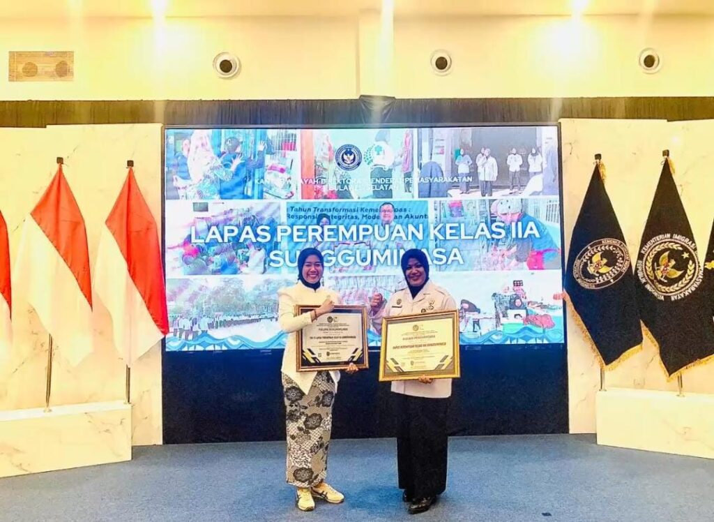 Tutup Tahun 2025, Lapas Perempuan Sungguminasa Sabet Dua Penghargaan Prestisius