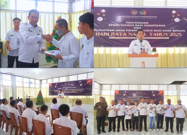 Lapas Kelas IIB Maros Gelar Ibadah Natal dan Berikan Remisi kepada Warga Binaan