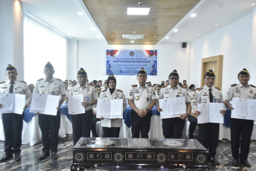 Lapas Kelas IIB Maros Hadiri Penandatanganan Perjanjian Kinerja Tahun 2026 di Kanwil Ditjenpas Sulsel