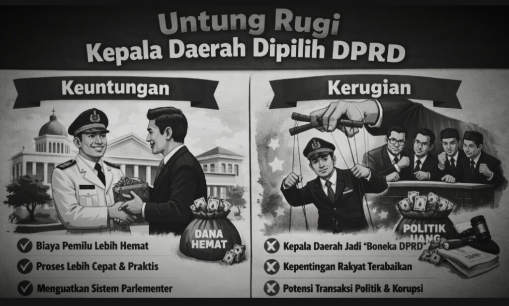 Catatan Redaksi: Kepala Daerah Dipilih DPRD, Untung Hemat Biaya lalu Rugi Hilang Suara Rakyat!