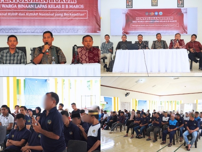Lapas Kelas IIB Maros Gelar Penyuluhan Hukum KUHP dan KUHAP Baru Bersama UIN Alauddin dan LBH Patriam