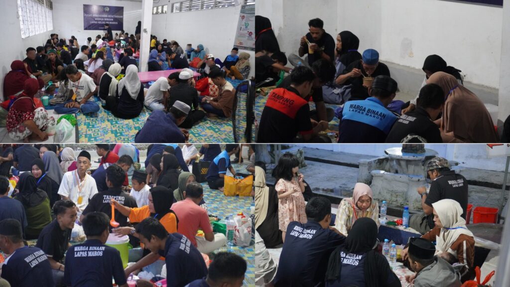 Lapas Maros Kembali Fasilitasi Buka Puasa Bersama Warga Binaan dan Keluarga