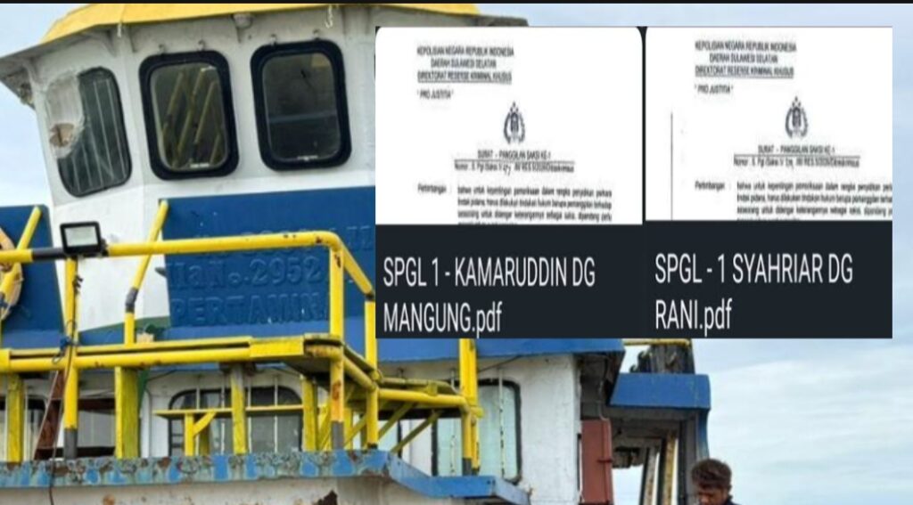 TAJUK: Ketika Penyidikan Diuji Fakta Lapangan Penanganan Dua Kapal Solar (SPOB) “Ilegal”. Hukum Tegak Atau Bakal Dilemahkan?