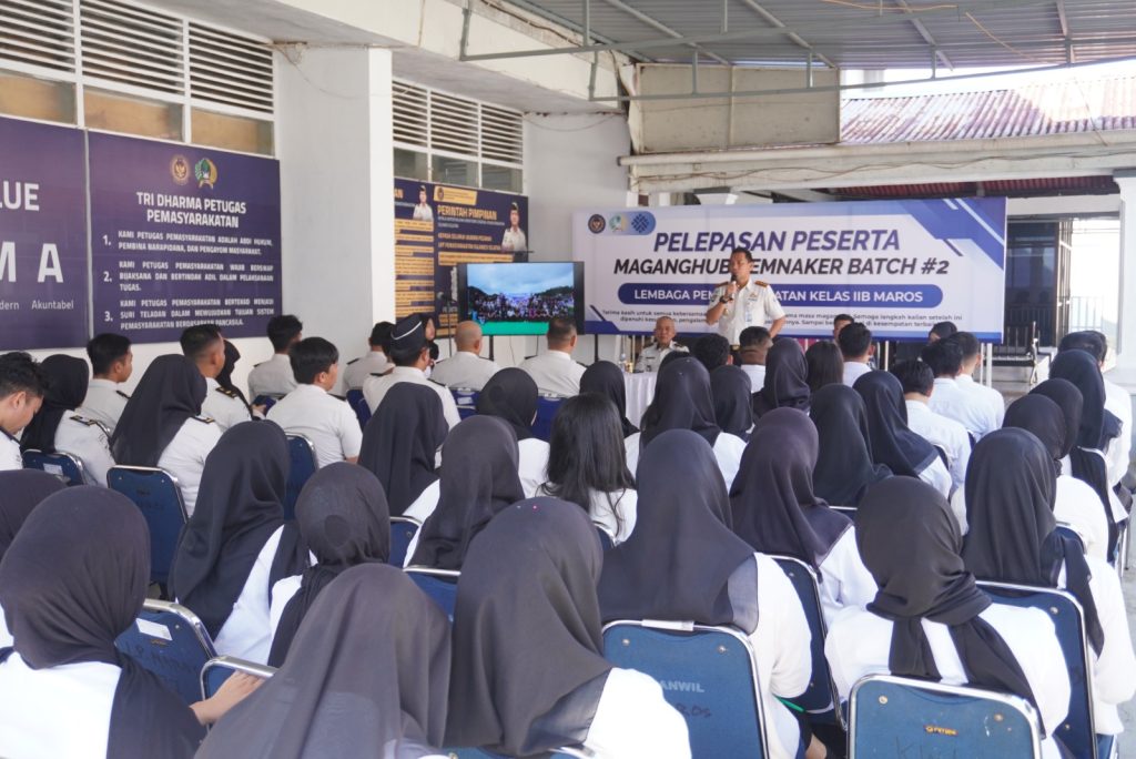 Lapas Maros Resmi Lepas Peserta MagangHub Kementerian Ketenagakerjaan Batch 2