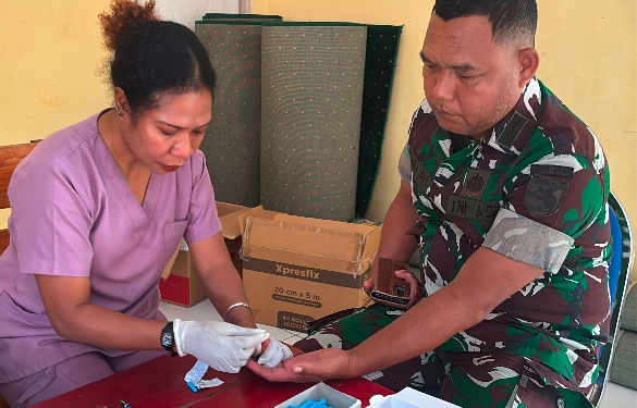 Lebih Baik Mencegah daripada Mengobati” Begini Langkah Yonif TP 859/RBK Cegah Malaria di Wilayah Endemis Papua