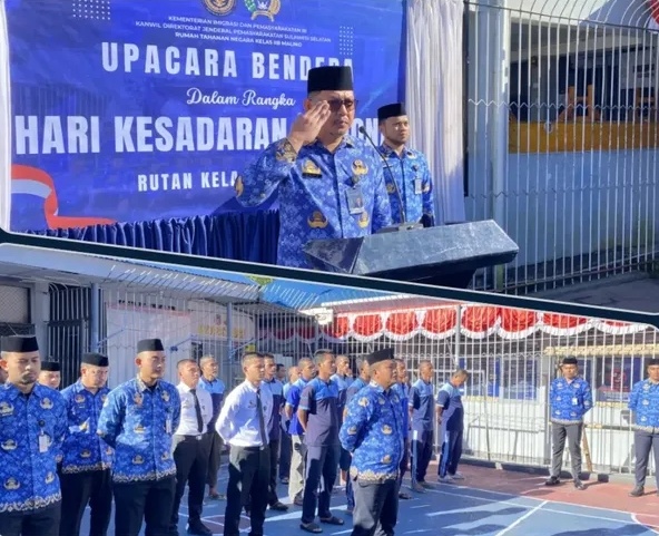 Hari Kesadaran Nasional di Rutan Malino: Pegawai Teladan Diganjar Penghargaan, Kesehatan Pegawai Jadi Prioritas