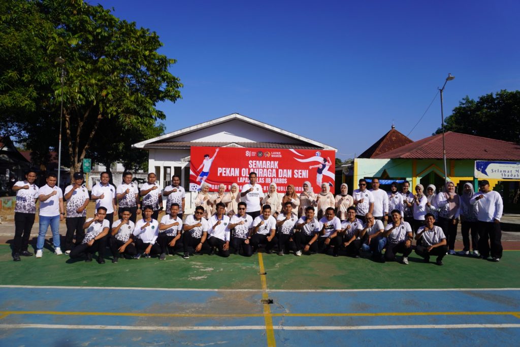 Semarak HUT Ke-81 RI, Lapas Maros Buka Pekan Olahraga dan Seni Narapidana