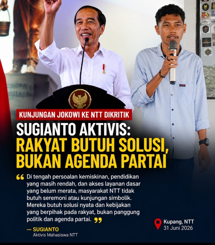 Kritik Aktivis Kunjungan Jokowi di NTT