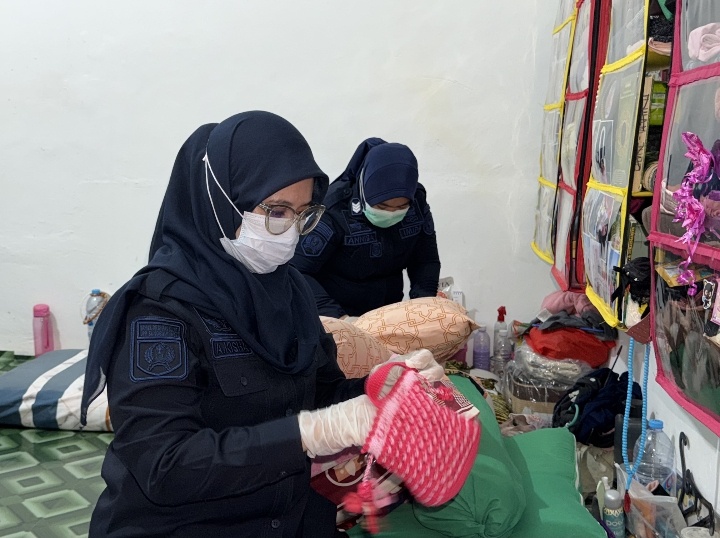 Perkuat Sinergi dan Deteksi Dini, Lapas Perempuan Sungguminasa Gelar Razia Gabungan Bersama APH dan BNNP Sulsel