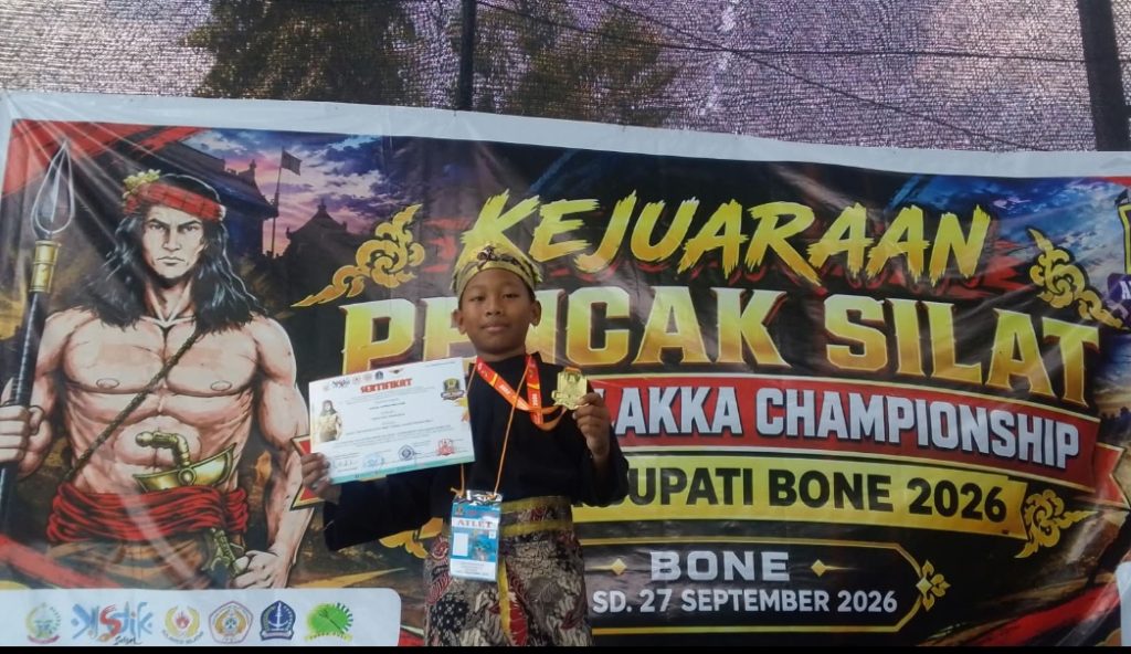 Prestasi Kembali Diraih, Atlit Tapak Suci Manggala Siswa SMPN 51 Makassar Juara 1 Pencak Silat Arung Palakka Championship Bupati Bone 2026