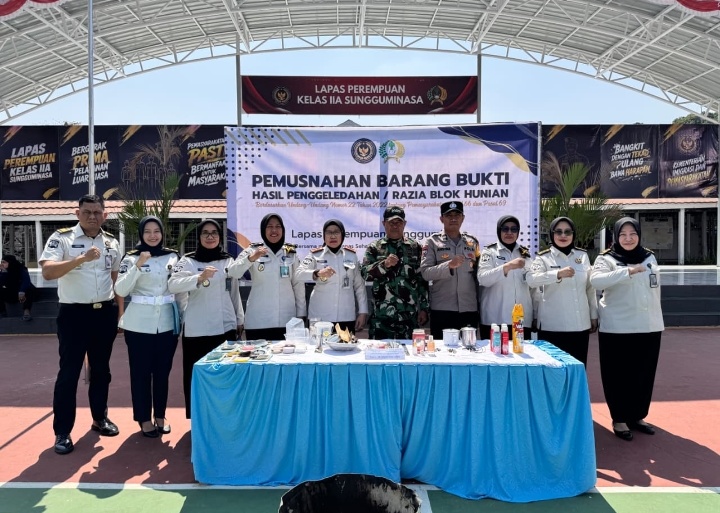 Lapas Perempuan Sungguminasa Musnahkan Barang Terlarang Hasil Razia, Tegaskan Komitmen Zero Halinar