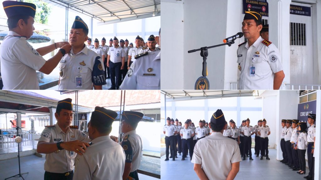 Apel Pagi Dirangkaikan Penyematan Tanda Kenaikan Pangkat, Lapas Maros Apresiasi Dedikasi Petugas