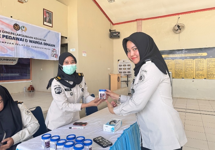 Tes Urine Rutin Petugas & Warga Binaan, Lapas Perempuan Sungguminasa Perkuat Deteksi Dini dan Komitmen Bersih dari Narkoba